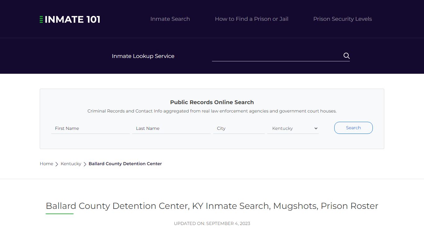 Ballard County Detention Center, KY Inmate Search, Mugshots, Prison ...